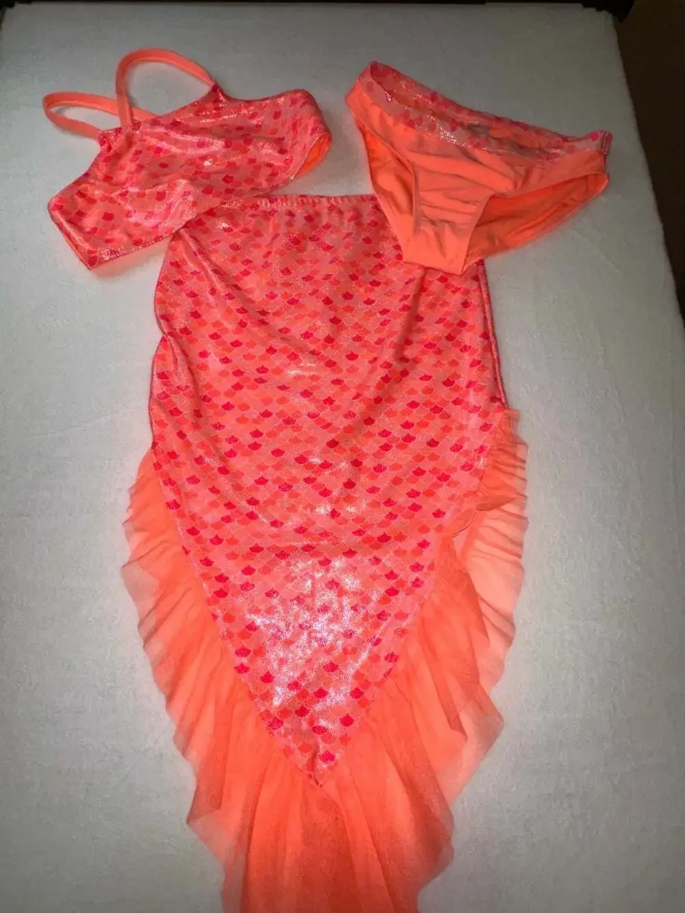 Wonder Nation Girls 3-Piece Mermaid Skirt Swim Set